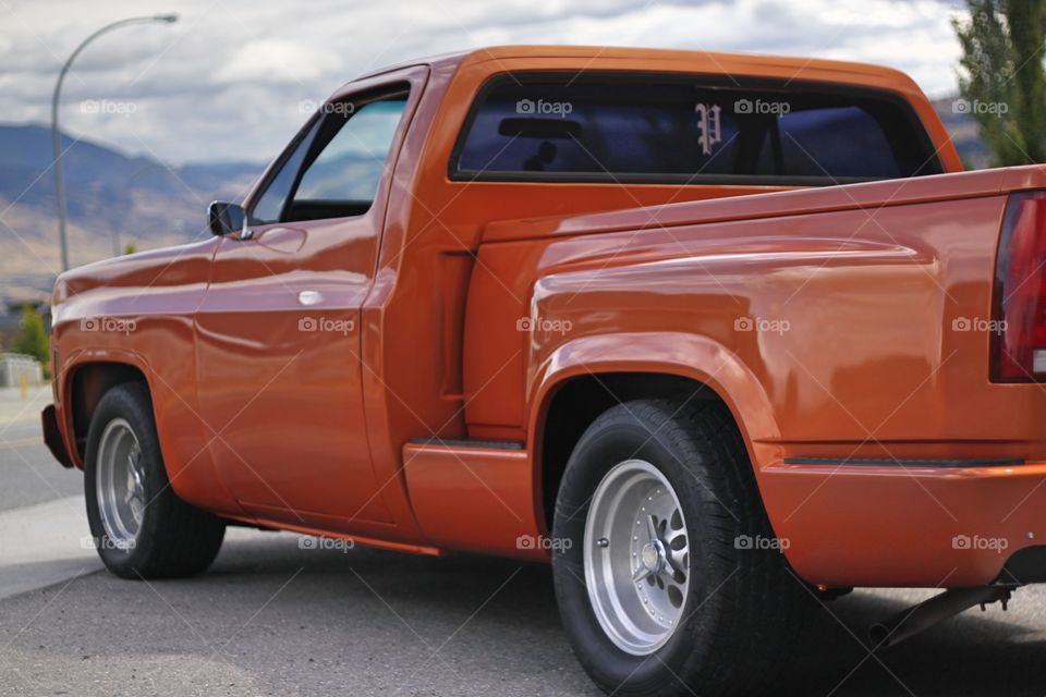 Classic truck with amazing quality photo. Chevy c10. Custom done truck. Showcasing the lines of the vehicle