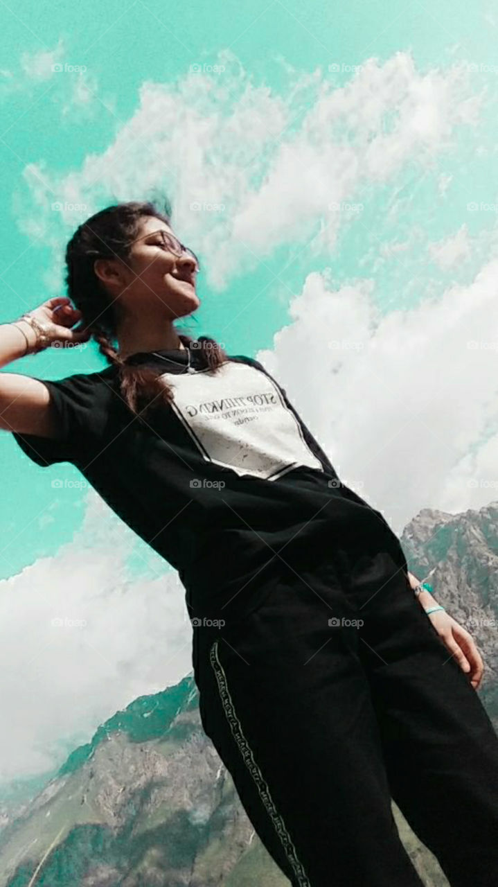 Just me and blue sky.. Today was really cloudy..