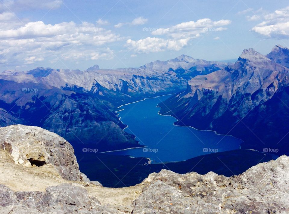 Bueaty views from the top of cascade mountain 
