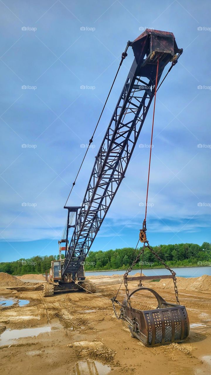 Gravel pit heavy equipment