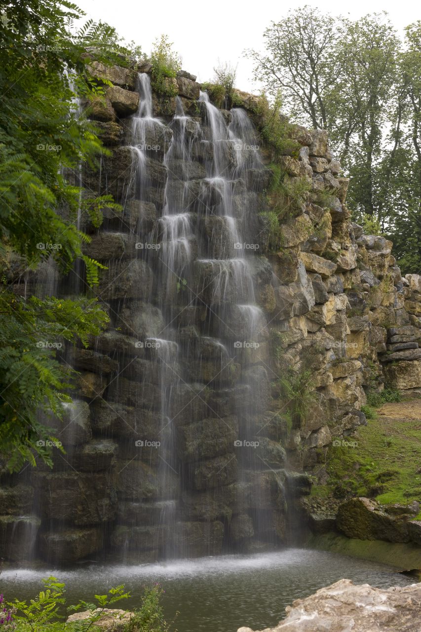Water curtain waterfall