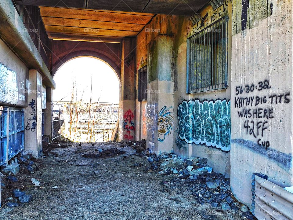 Under the Washington/Devon Bridge