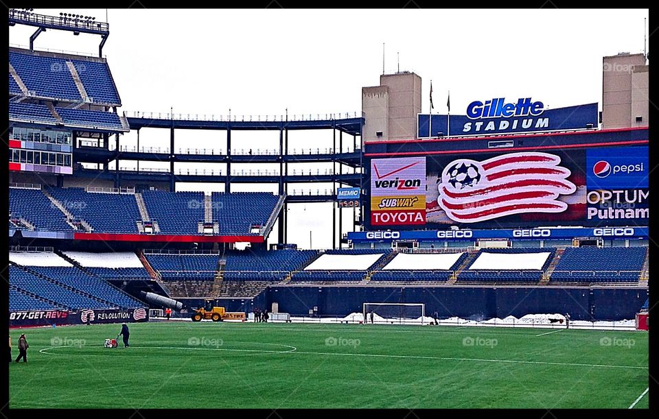 Open for business . Let the spring sports begin - opening day for the New England Revolution soccer team  