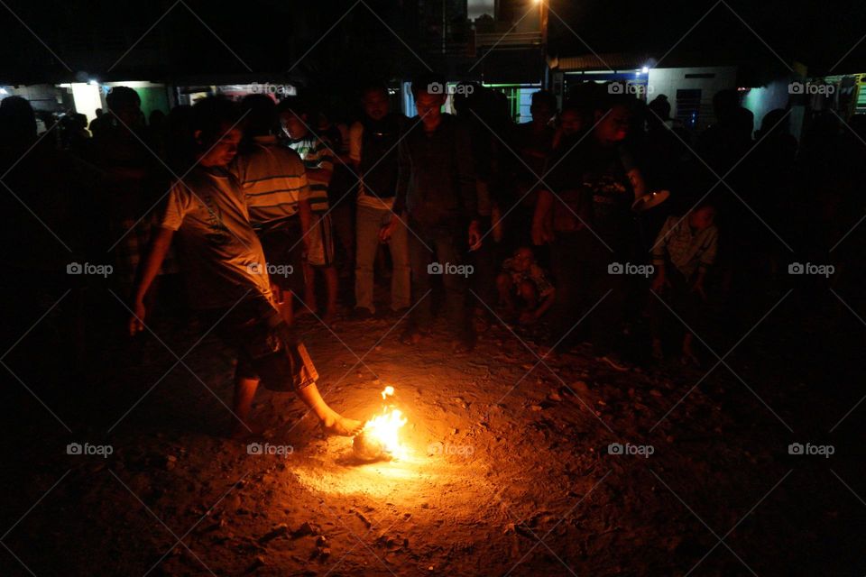 in Indonesia, a fireball game will be held when commemorating traditional celebrations