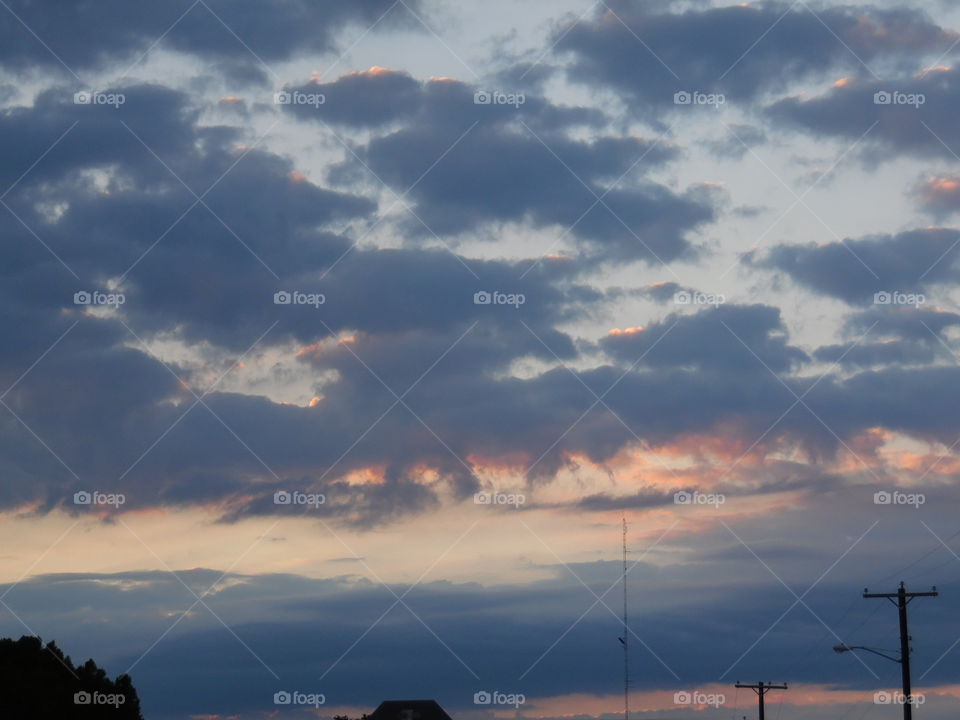 clouds ☁. This is a picture I took of some clouds ☁ moving north.