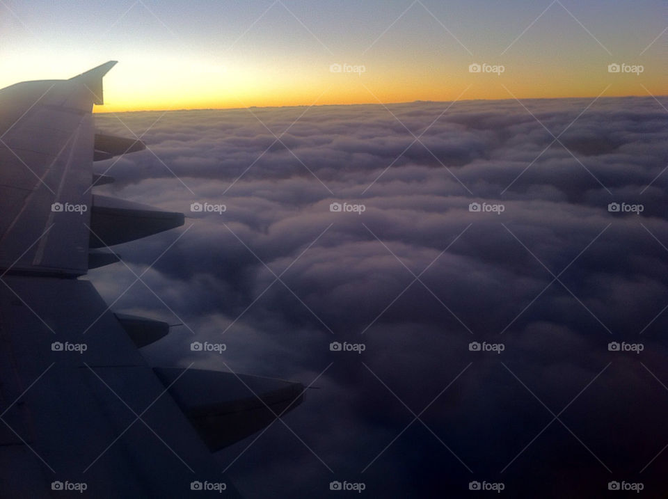 sky clouds wing plane by daniel-t22