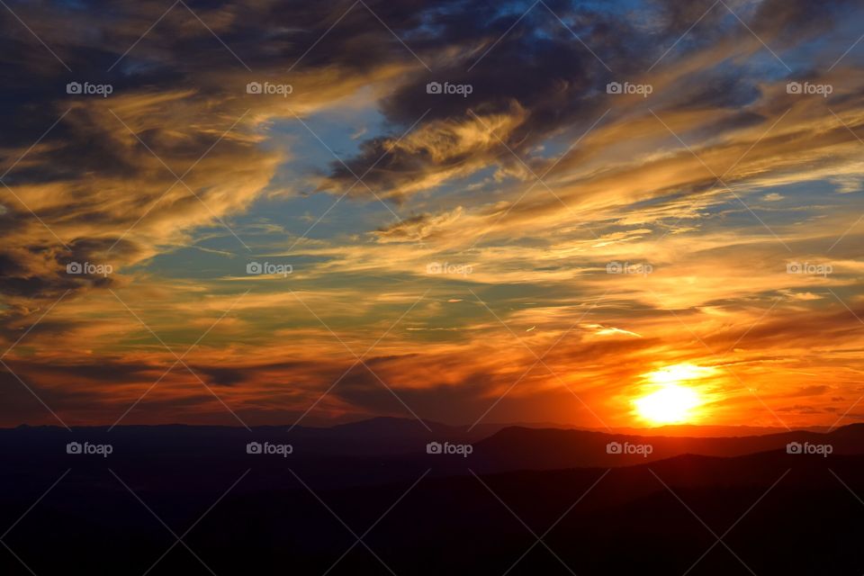 sunset at Shenandoah