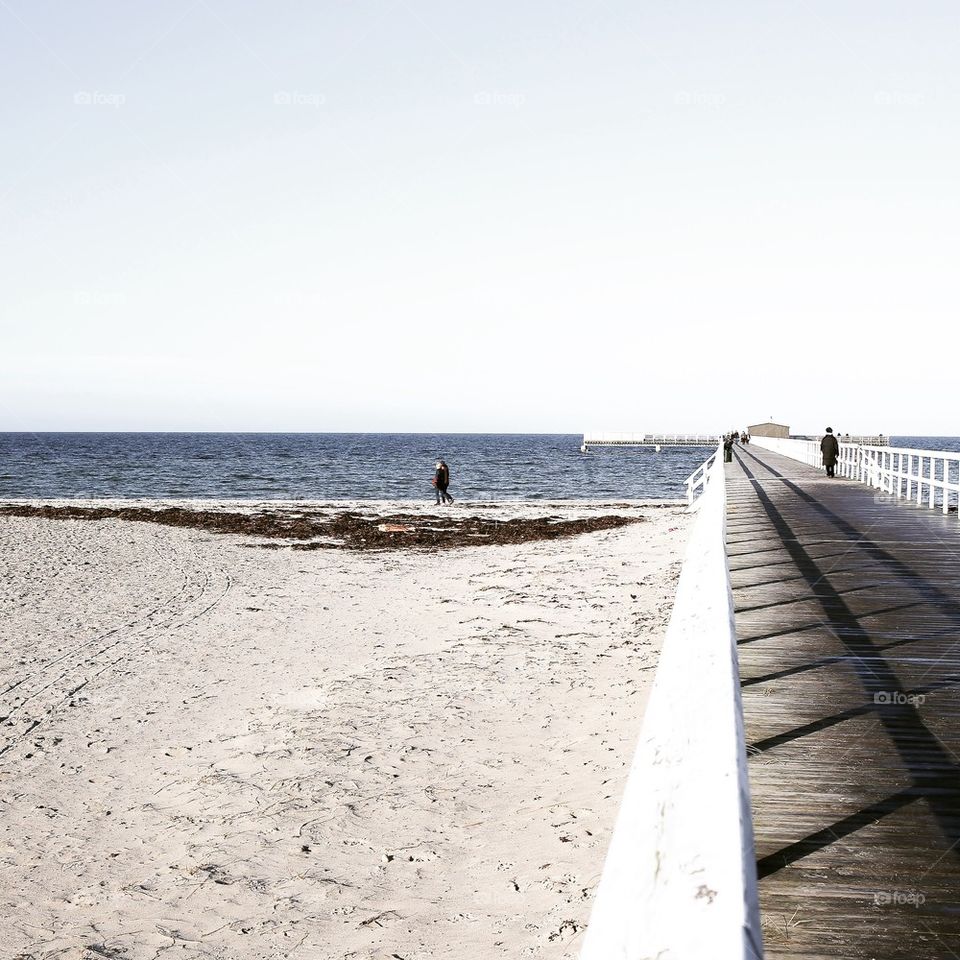 People on beach in Ribersborg, Malmo