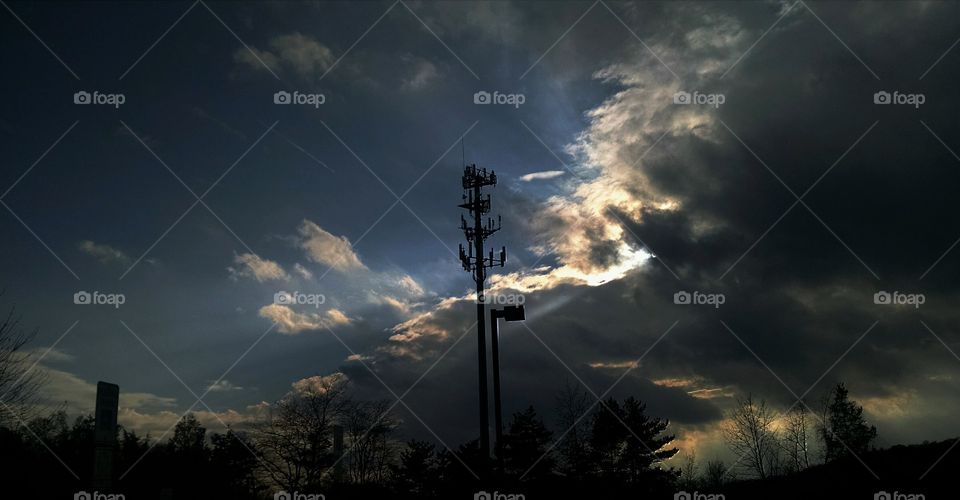 Sun coming through. I took this pic in New Jersey of the sun coming through the clouds