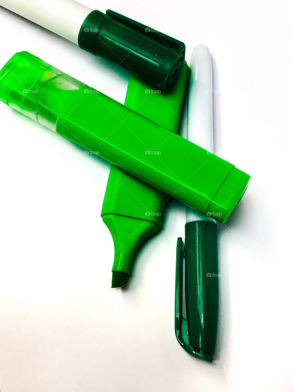 Green pens