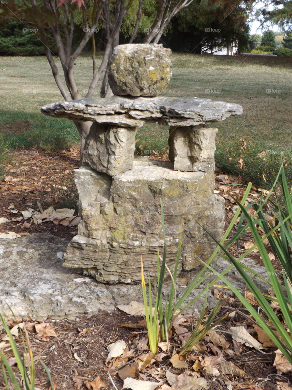 Stone Shrine at Mizamoto Japanese Garden in Springfield, Missouri.