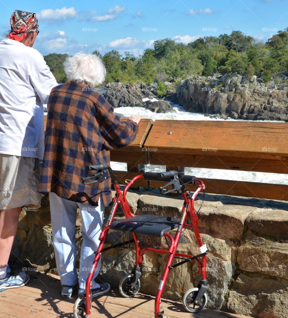 Elderly couple at the park