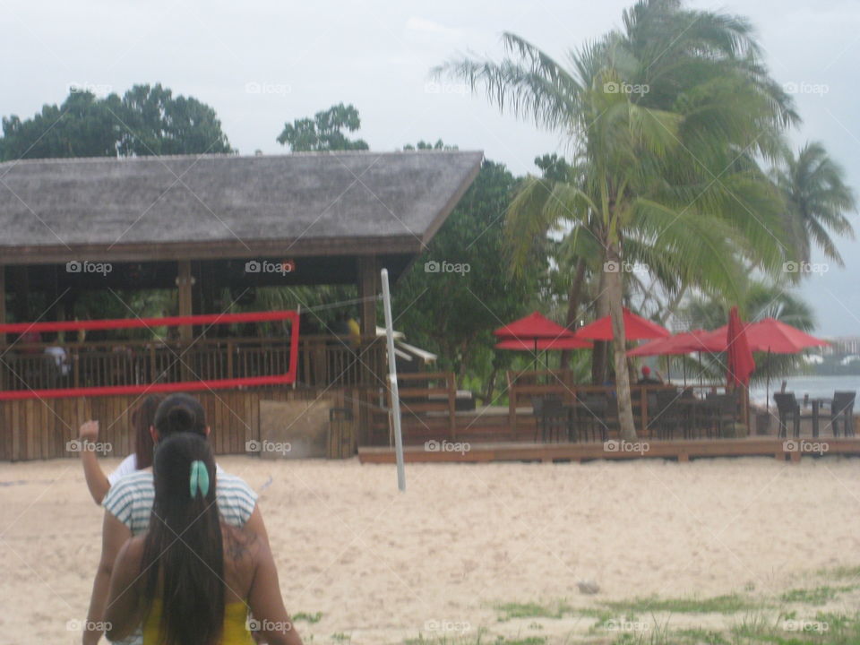 Throwback beach bar