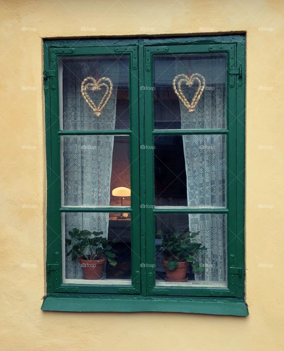 Green window.