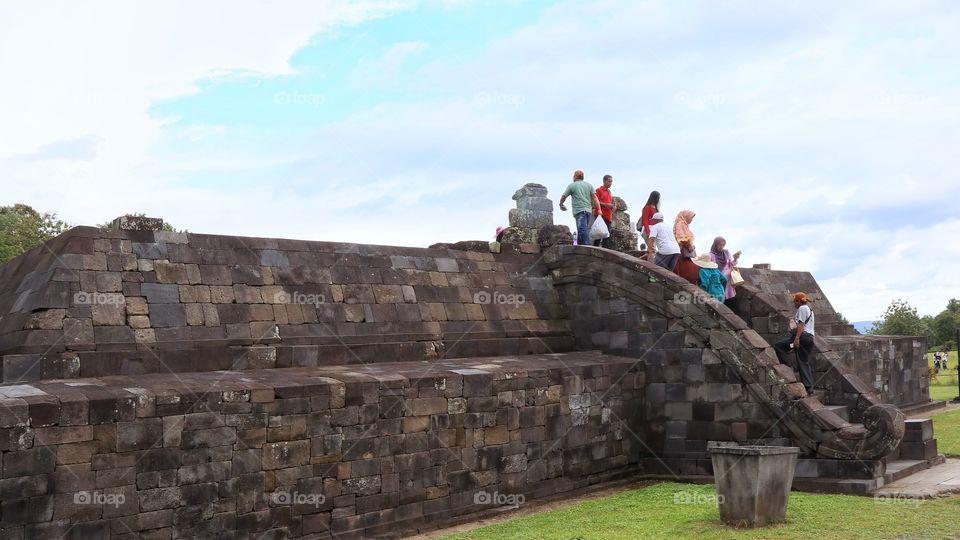One of the buildings inside the Ratu Boko palace compound, near Jogjakarta, Indonesia