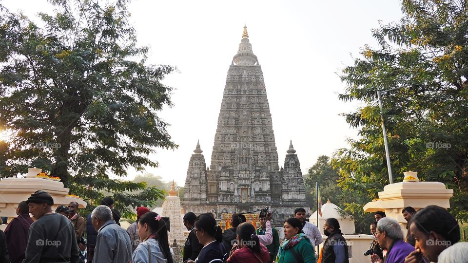 Mahabodhi Temple in Gaya at India