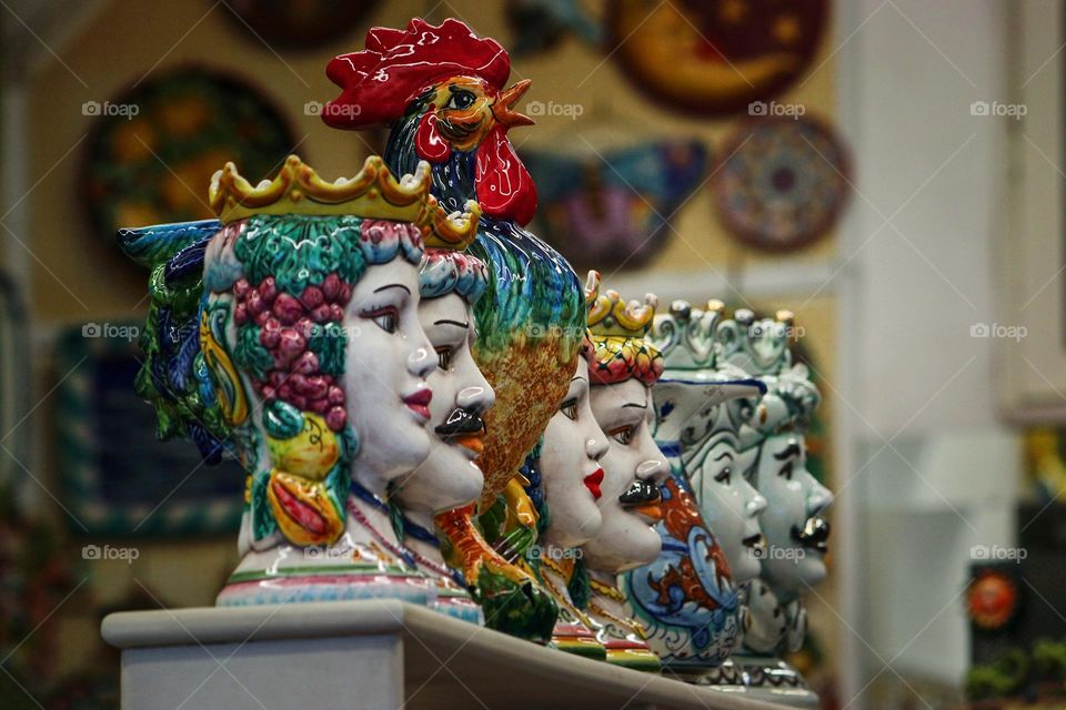 Ceramic figures in Sicily