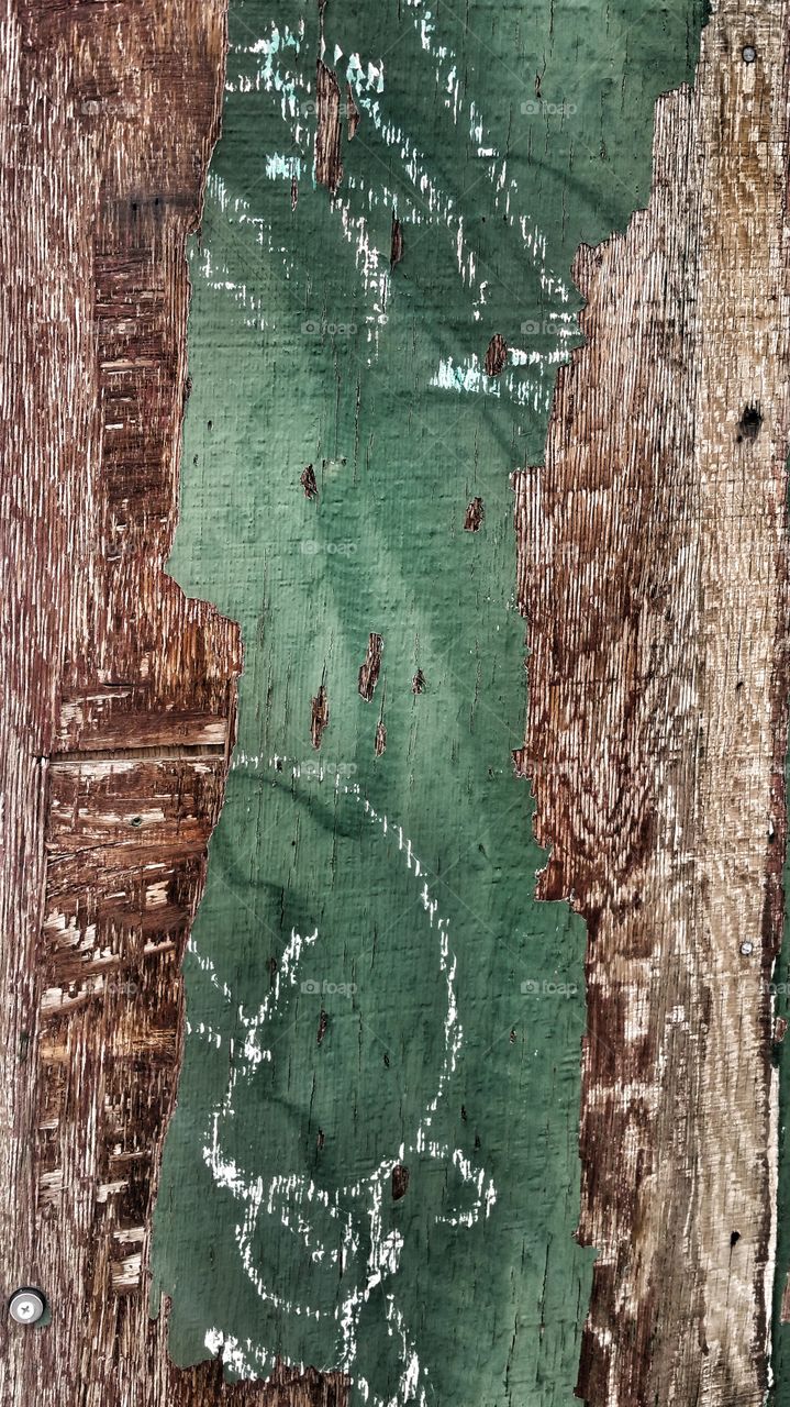Green Paint on Wood