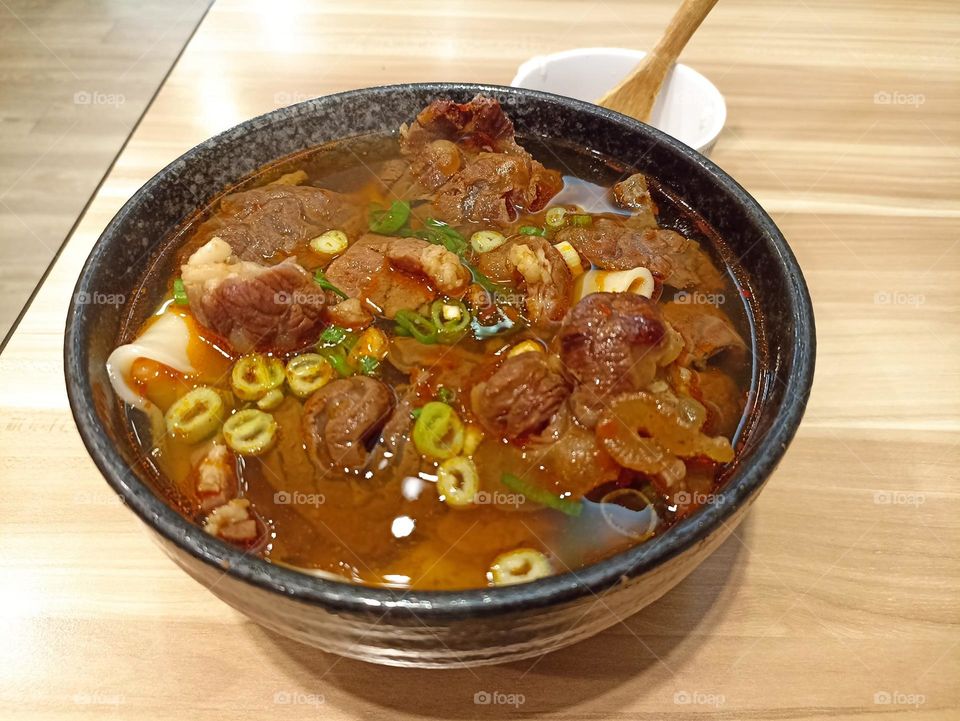 Delicious beef noodles meals