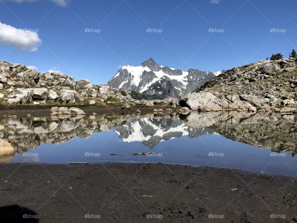 Mirrored mountain 