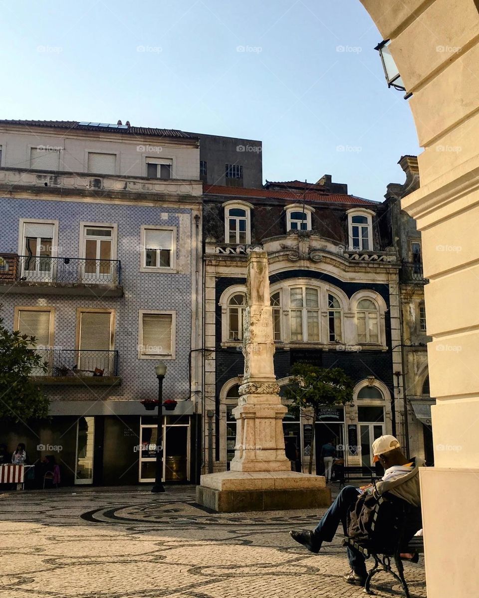 Sitting in the center