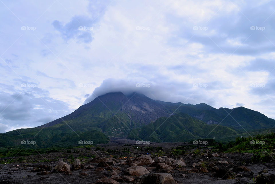 After the eruption of Mount Merapi in October 2010 in the Gumuk Petung area, Kepuh Harjo, Cangkringan. Friday March 2012.