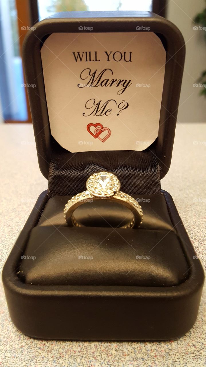 A proposal of marriage by way of a diamond engagement ring brongs about decision making for the future.