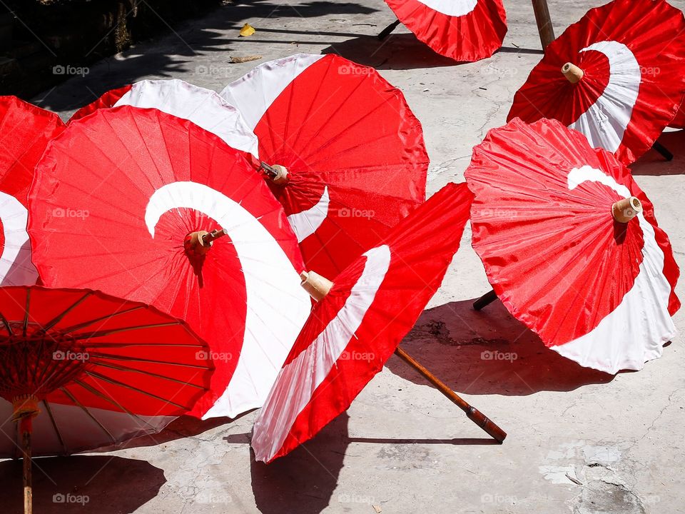 Paper umbrellas 