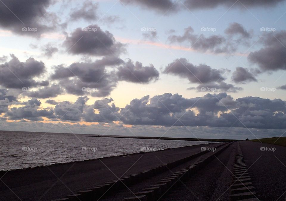 sunset at the northsea