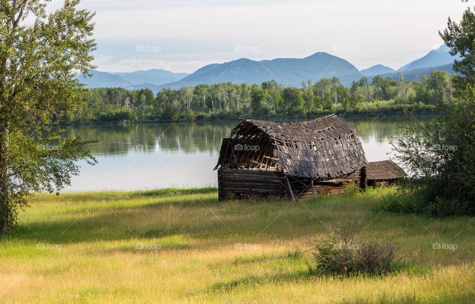 Barn by the river