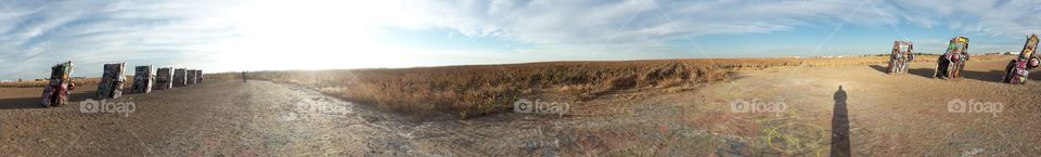 cadillac rench panoramic photo