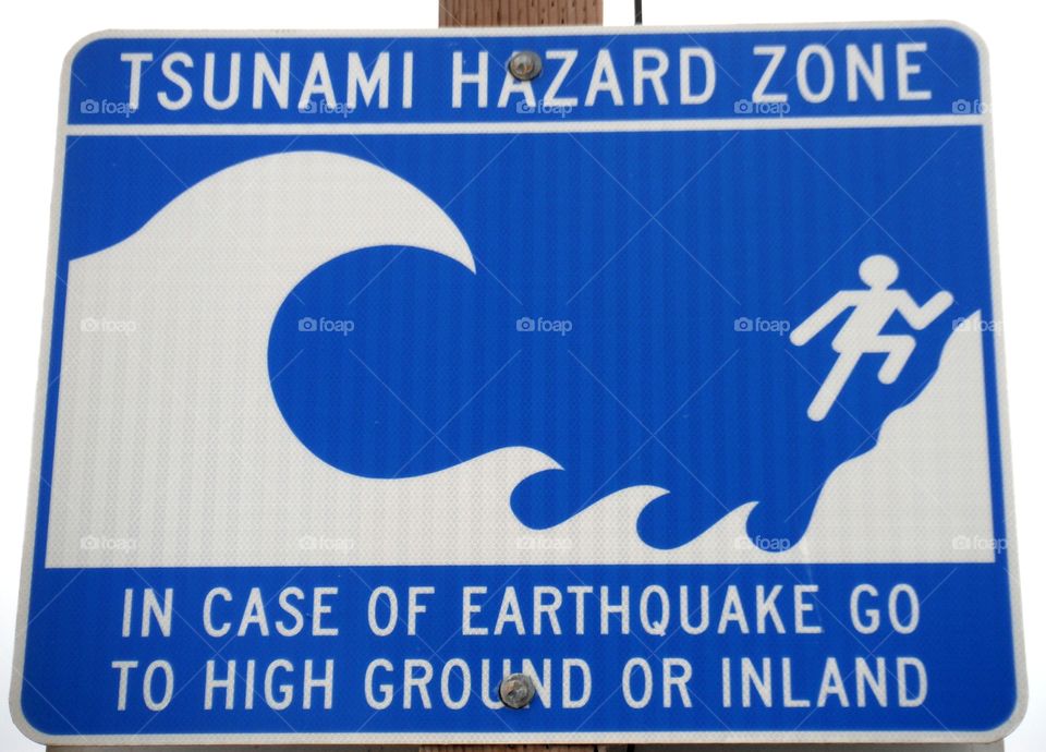 patricular of danger to tsunami in California beach