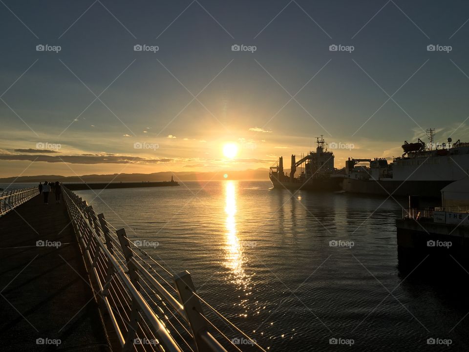 Breakwater and boats