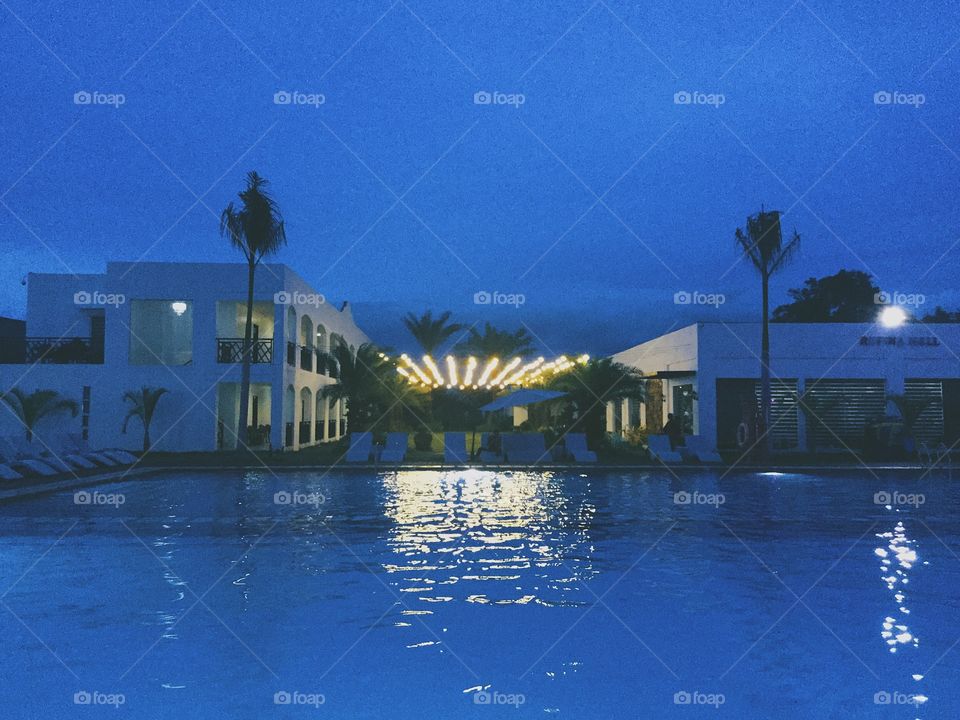 View of the resort from the pool.