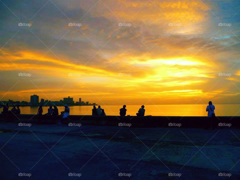 Sunset in Havana, Cuba