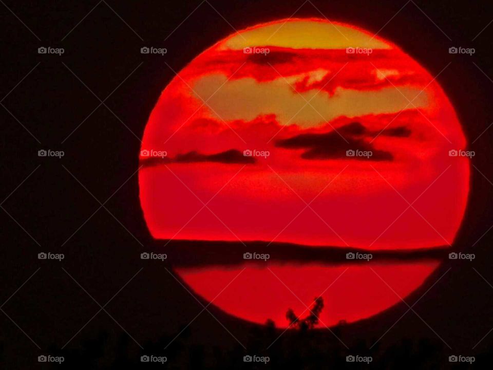 fire ball in the sky means a promise of warm weather tomorrow.