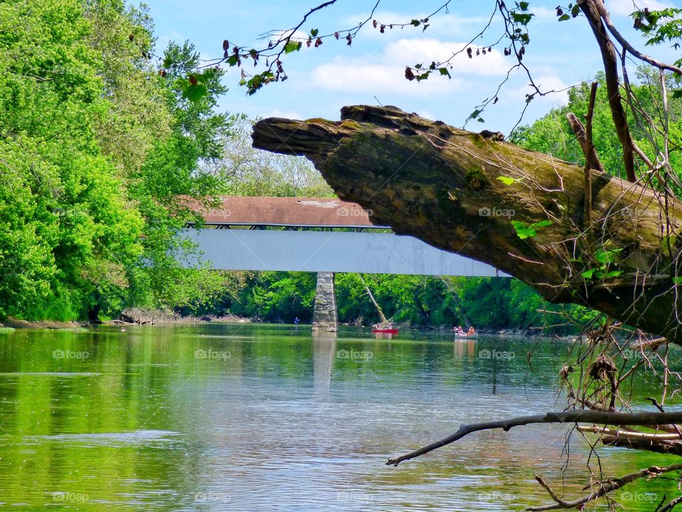 Covered bridge view 