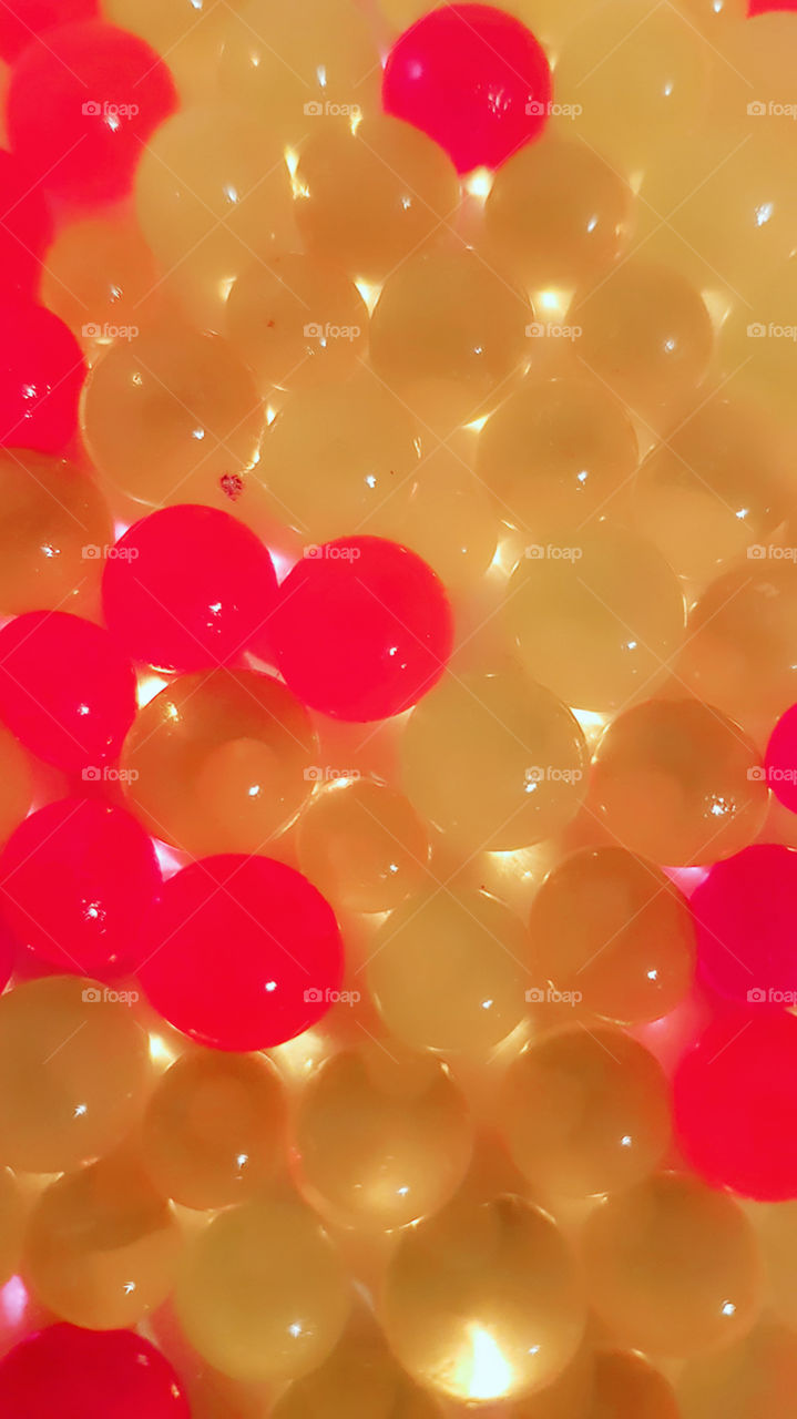 Close up of orbeez