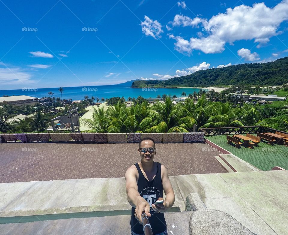 Selfie with a Beach View during summer..