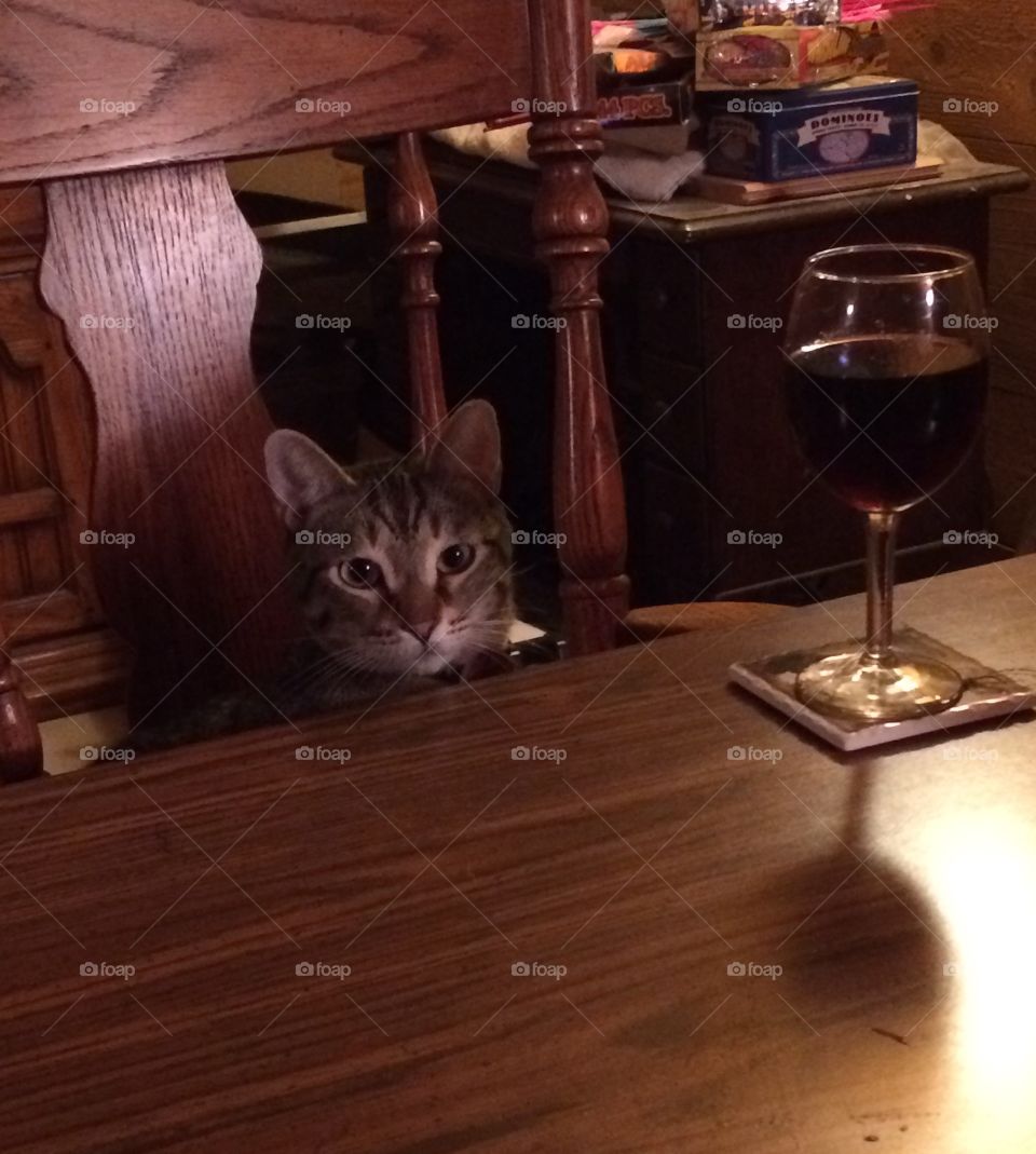 Edgar with wine