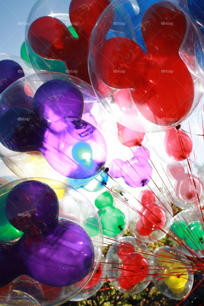 Rainbow of Disney Balloons