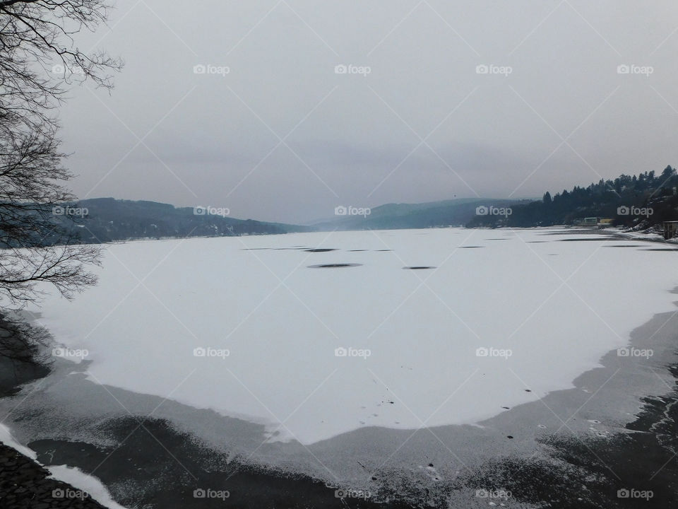Frozen lake