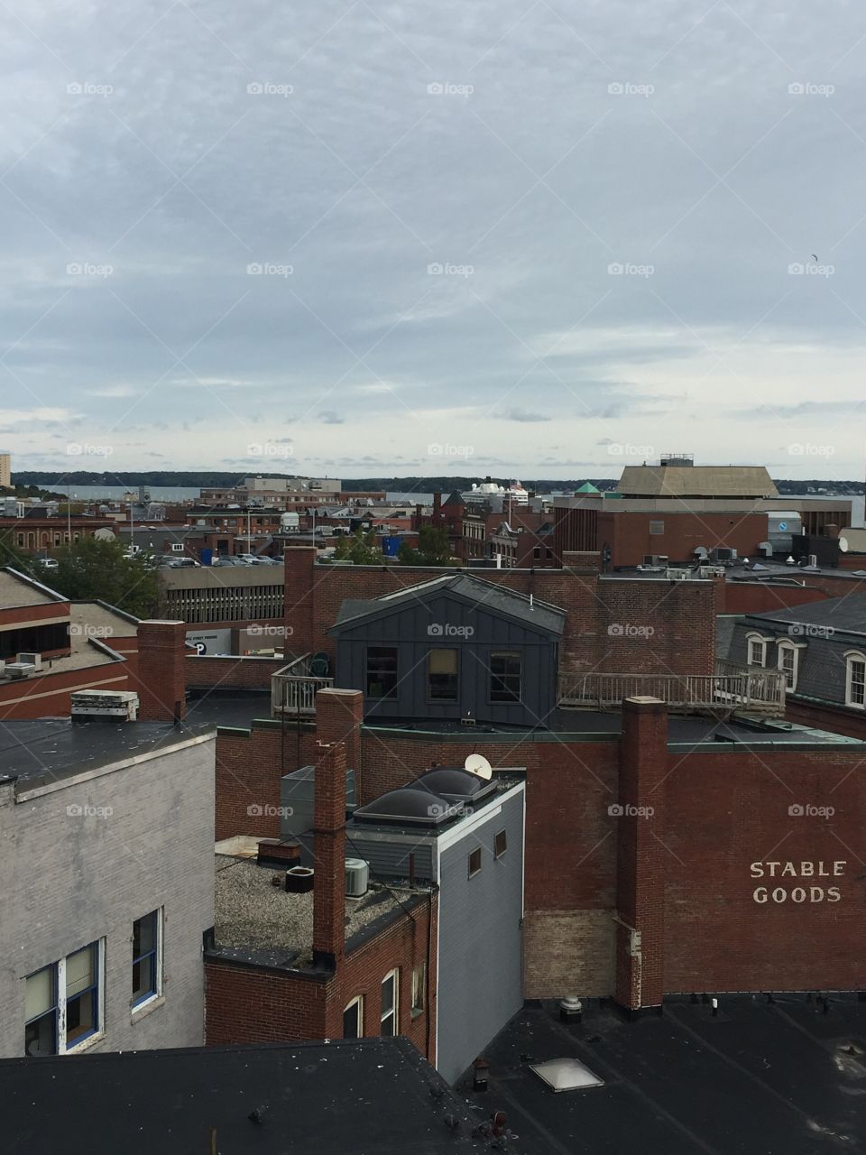 Rooftop view of Portland, Maine 
