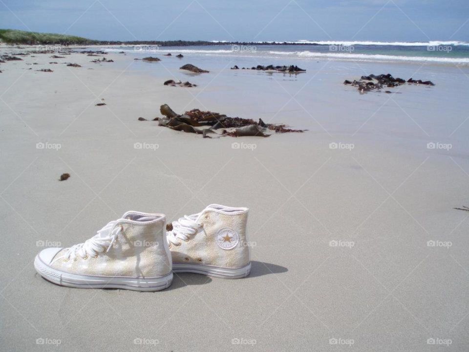 Shoes at the beach