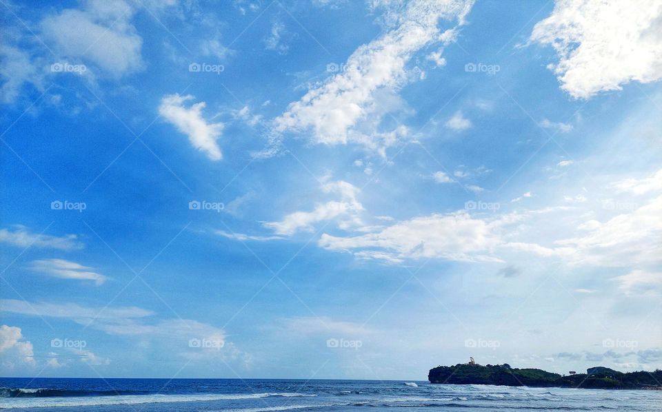 beautiful panorama of the beach