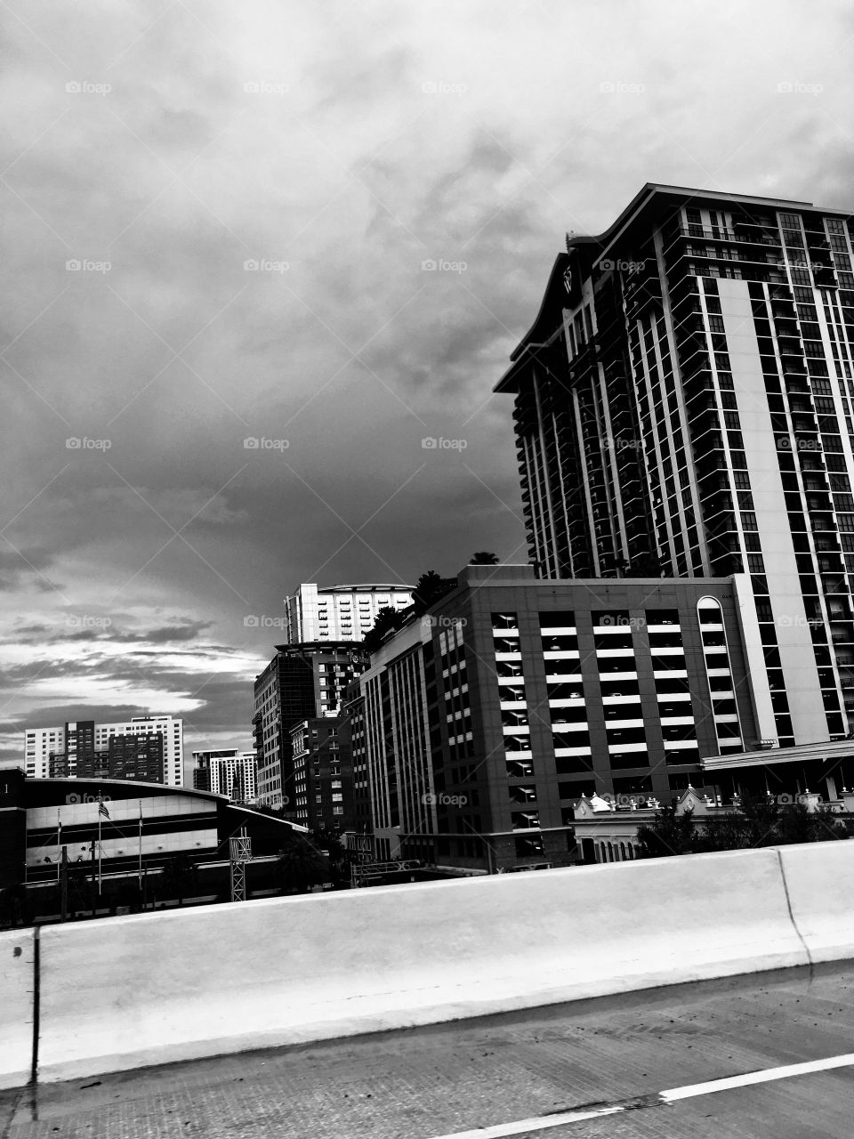 Beautiful building in black and white 