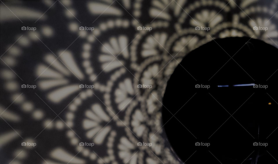 Light and shadow pattern coming from a LED lantern