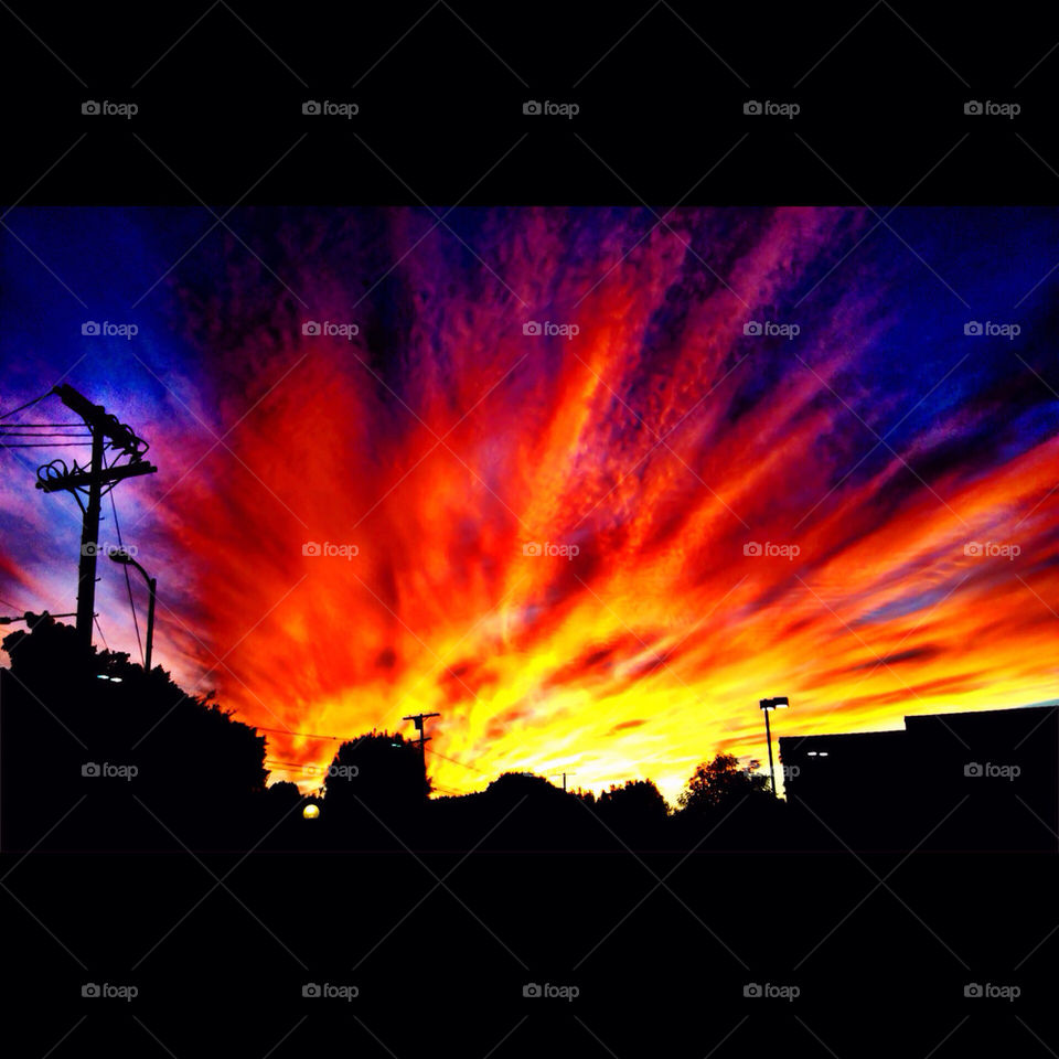 sunset fire haze by breatheandconsider