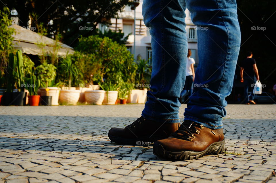 Walking the pavement shoes