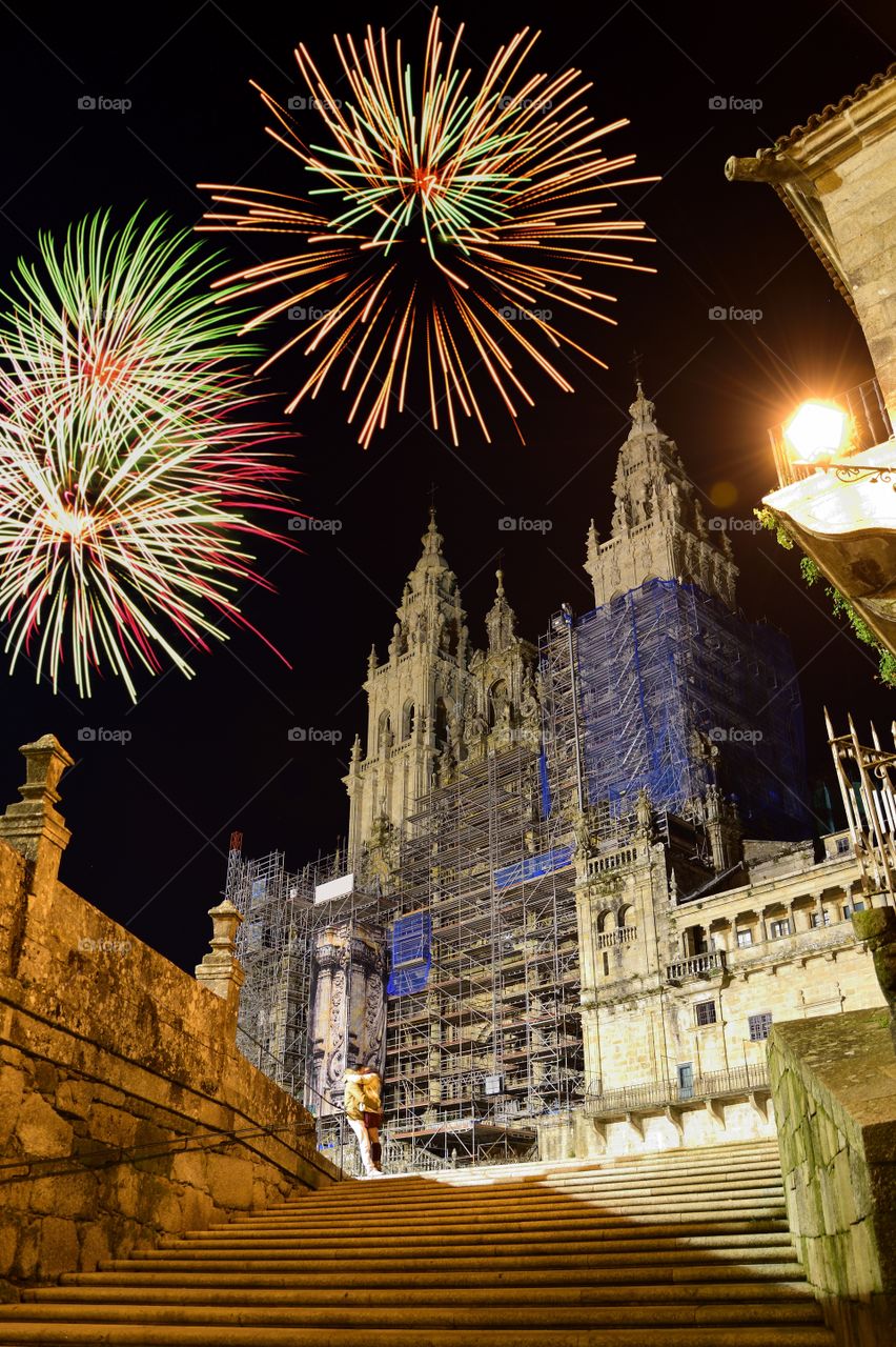 Cathedral under the fireworks